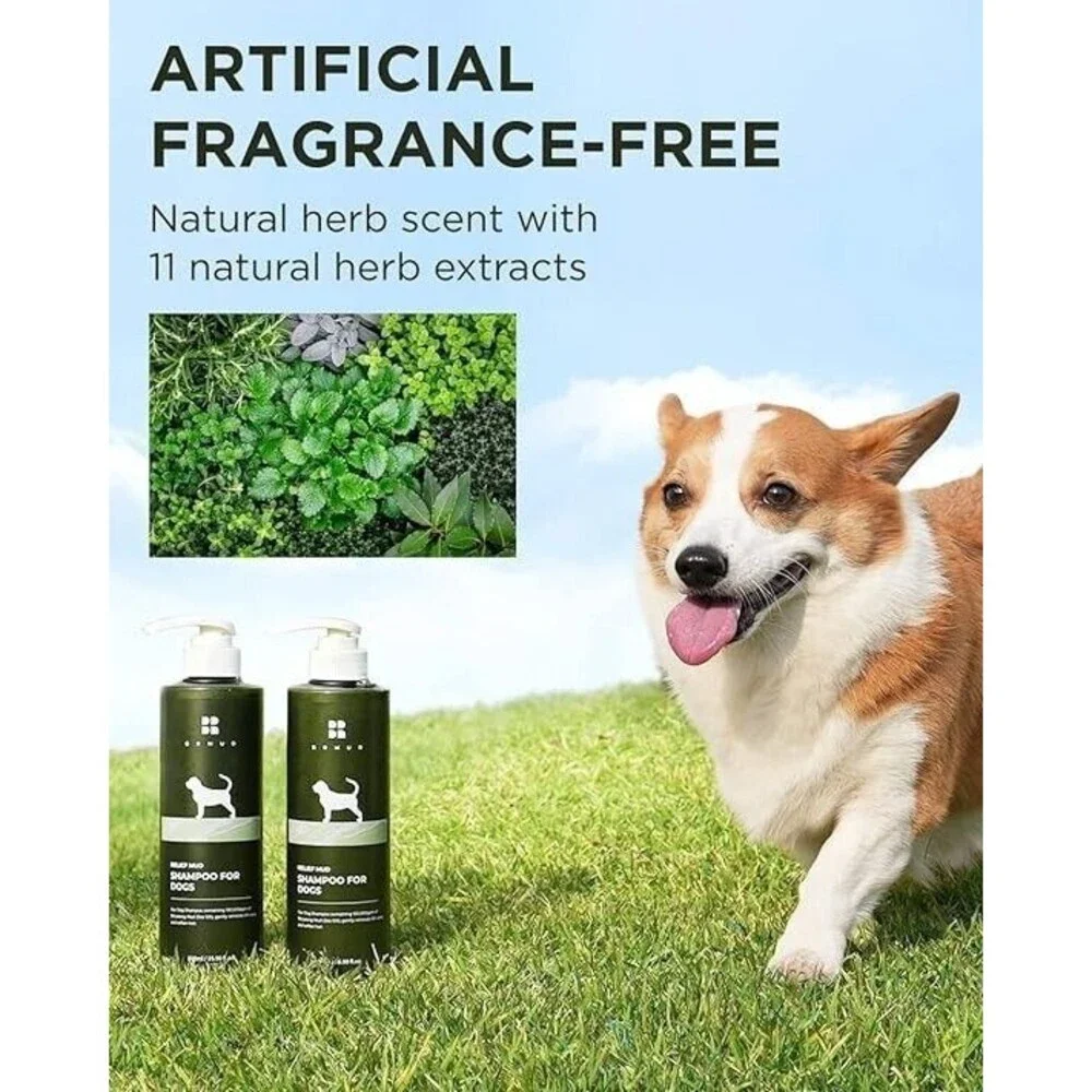 Relief Mud Shampoo for Dogs with Boryeong Mud, Gentle Cleansing, Anti-Itch Dog